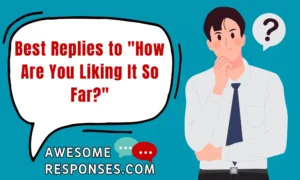 Best Replies to "How Are You Liking It So Far?": Embracing the Journey