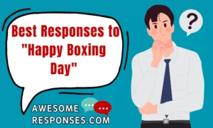 Best Responses to "Happy Boxing Day"