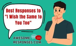 Best Responses to "I Wish the Same to You Too"
