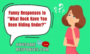 Funny Responses to “What Rock Have You Been Hiding Under?”