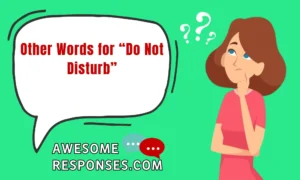 Other Words for “Do Not Disturb”