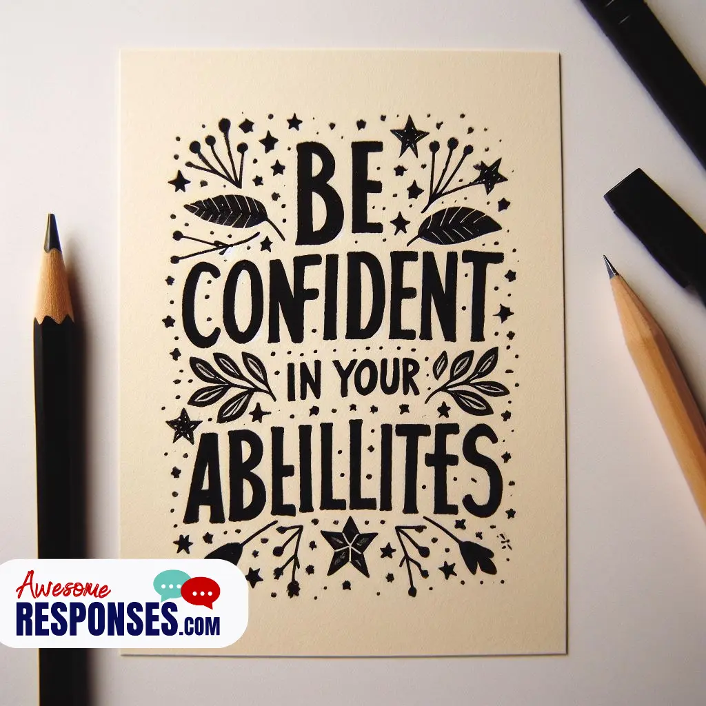 Be Confident in Your Abilities