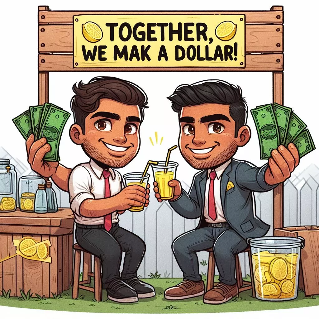I Guess We Make a Dollar Together!