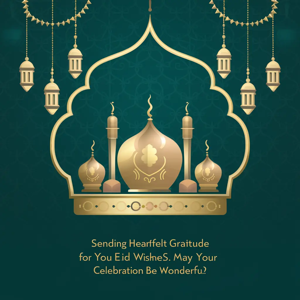 Sending heartfelt gratitude for your Eid wishes