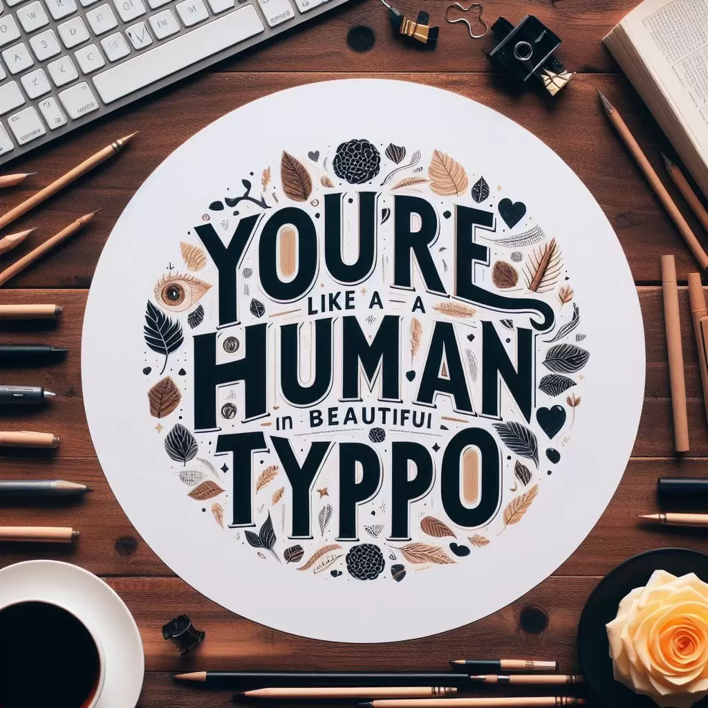 You're like a human typo.