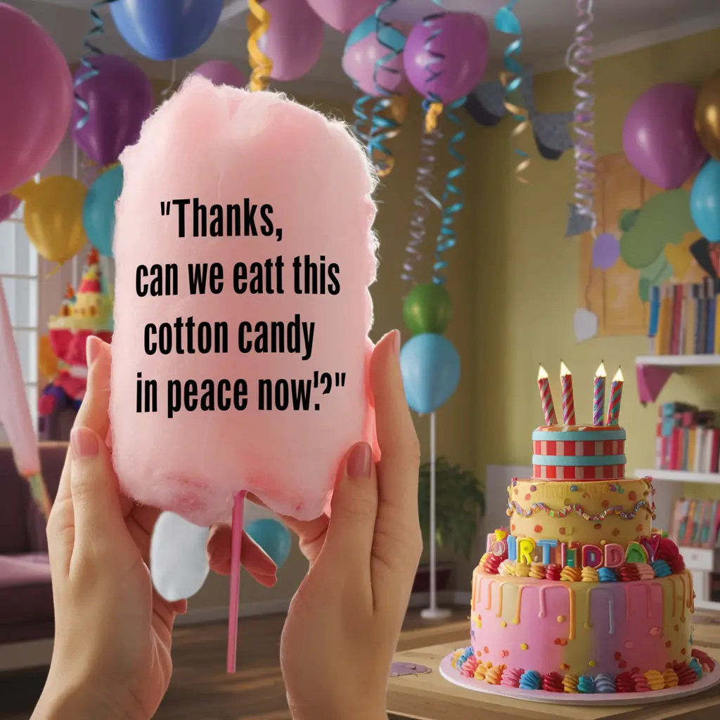 Thanks, Can We Eat This Cotton Candy in Peace Now?