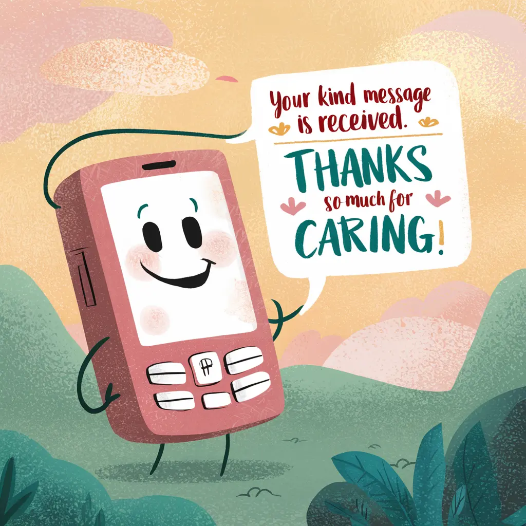 Your kind message is received. Thanks so much for caring