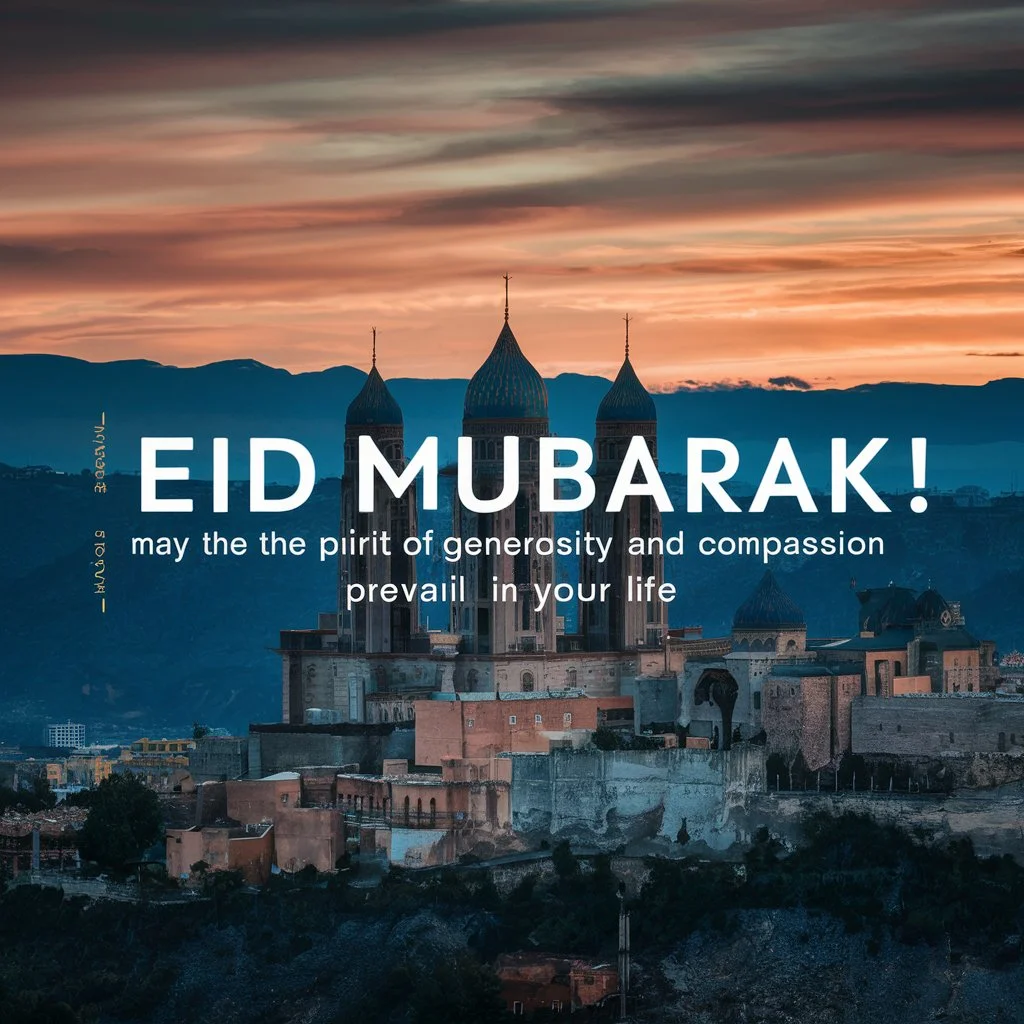 "Eid Mubarak! May the spirit of generosity and compassion prevail in your life."