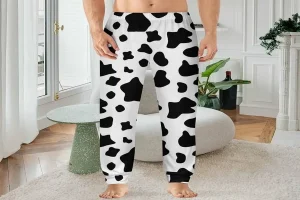 Cow Print Pants Mens
